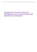 HESI RN EXIT EXAM-EXAM PACK COMBINED ACTUAL EXAMS-BEST FOR 2023 EXIT EXAM REVIEW