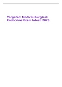 Targeted Medical-Surgical: Endocrine Exam latest 2023