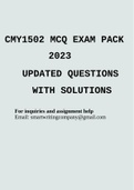 CMY1502 EXAM PACK 2023