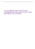 VATI COORDINATED CARE QUIZ 2023 COMPREHENSIVE PRACTICE STUDY GUIDE QUESTIONS AND ANSWERS