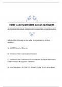 HIMT 1100 MIDTERM EXAM 20242025 WITH GUARANTEED ACCURATE ANSWERS