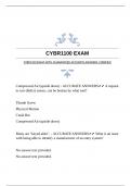 CYBR1100 EXAM WITH GUARANTEED ACCURATE ANSWERS |VERIFIED