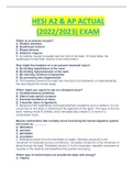 HESI A2 & AP ACTUAL(2022/2023) EXAM QUESTIONS AND CORRECT ANSWERS|100% VERIFIED.