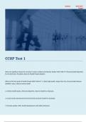 CCHP Test 1 With complete solutions