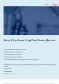 Ncchc Cchp Exam, Cchp Final Exam - Quizzes With complete solutions