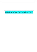 PHARMACOLOGY CAPSTONE| VERIFIED SOLUTION 