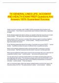  TX GENERAL LINES LIFE, ACCIDENT AND HEALTH EXAM PREP Questions And Answers 100% Guaranteed Success.