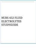 NURS 452 FLUID ELECTROLYTES STUDYGUIDE