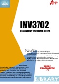 INV3702 Assignment 1 Semester 1 2023