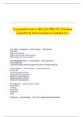   Comprehensive NCLEX-RN ATI Review Questions And Answers Graded A+.