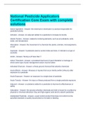 National Pesticide Applicators Certification Core Exam with complete solutions