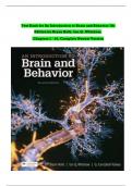 An Introduction to Brain and Behavior 7th Edition By Bryan Kolb, Ian Whishaw, Teskey (Test Bank MCQ Only, Latest Edition 2023-24, Grade A+, 100% Verified)