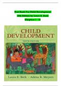 Test Bank For Child Development { 10th Edition }By Laura E. Berk | All Chapters Included | Newest Edition