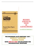 REVISION SCIENCE TO EXCEL IN A-LEVEL PHYSICS  {A-levelPHYSICS7408/1Paper 1}