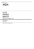 AQA GCSE PHYSICS Paper 1 June 2022 Foundation Tier FINAL MARK SCHEME