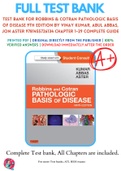 Test Bank For Robbins & Cotran Pathologic Basis of Disease 9th Edition By Vinay Kumar, Abul Abbas, Jon Aster 9781455726134 Chapter 1-29 Complete Guide .