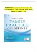 Family Practice Guidelines 5th Edition Cash Glass Mullen Test Bank COMPLETE QUESTIONS AND ANSWERS 100% CORRECT| GRADED A+