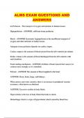 ALMS EXAM QUESTIONS AND ANSWERS