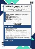 NUR 6121 Advanced Nursing II 2024 – 2025 NUR 612 Adv Nursing 2 Exam 1 Review Questions and Answers | 100% Pass Guaranteed | Graded A+ |