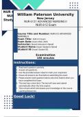 NUR 6121 Advanced Nursing II 2024 – 2025 NUR 612 Adv Nursing 2 Exam 1 Review Study Guide with Verified Solutions | 100% Pass Guaranteed | Graded A+ |