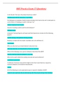 RBT Practice Exam 75 Questions Answered Correctly and Accurately.