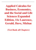 Applied Calculus for Business, Economics, and the Social and Life Sciences Expanded Edition, 11e Laurence, Gerald, Dave, Michael (Solution Manual and Test Bank)	