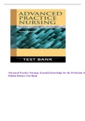 Advanced Practice Nursing: Essential Knowledge for the Profession 3rd Edition Denisco Test Bank