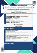 Project Management Professional (PMP) 2024 – 2025 PMP Certification Exam Prep (multiple choice) Questions and Answers | 100% Pass | Graded A+ |