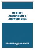 RSE4801 ASSIGNMENT 5 ANSWERS 2024