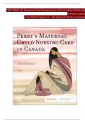 TEST BANK For Maternal Child Nursing Care 3rd Canadian Edition By Keenan Lindsay | Verified Chapter's 1 - 25 Updated 2023| Complete