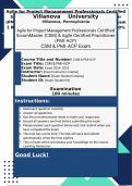 Agile for Project Management Professionals Certified ScrumMaster (CSM) & Agile Certified Practitioner (PMI-ACP) at Villanova University  Agile for PMP Agile Certified Practitioner PMI-ACP   : Exam Preparation Compilation Bundle | Grades A+| 100% Pass Guar