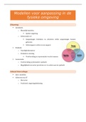 Samenvatting module 6: fysieke omgeving (modellen voor aanpassingen in de fysieke omgeving)