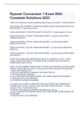 Ryanair Conversion 1 Exam With Complete Solutions 2023