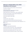 Women's Health EOR review 2023 Questions and Answers