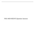 NSG 6020 APEA HEENT / NSG6020 APEA HEENT (165 Q & A) (LATEST): SOUTH UNIVERSITY, (Verified and Correct Documents, Already highly rated by students)