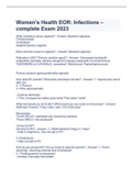 Women's Health EOR: Infections – complete Exam 2023