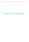 NSG 6020 Week 6 PV Integ Study Guide,  SOUTH UNIVERSITY, (Verified and Correct Documents, Already highly rated by students)