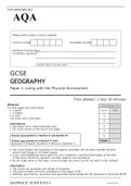 AQA GCSE GEOGRAPHY Paper 1 June 2022 OFFICIAL QUESTION PAPER>Living with the Physical Environment