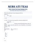 ATI TEAS TEST PRACTICE MATHEMATICS