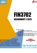 FIN3702 Assignment 1 Semester 1 2023 (628921)