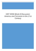 HIST 405N Week 8 Discussion: America and Terrorism in the 21st Century Best for 2023