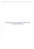 Skyler Hansen Age: 18 years Diagnosis: Diabetes|NUR 172_Skyler Hansen Vsim.