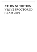 ATI RN NUTRITION  V1&V2 PROCTORED  EXAM 2019