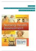 Nursing Health Assessment The Foundation of Clinical Practice, 3rd Edition TEST BANK by Patricia M. Dillon | Verified Chapters 1 - 27 | Complete Newest Version