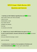 NP235 Exam 2 Deb's Review 2023 Questions and Answers (Verified Answers by Expert)