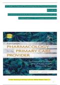 TEST BANK For Edmunds' Pharmacology for the Primary Care Provider, 5th Edition by Constance Visovsky, Verified Chapters 1 - 73, Complete Newest Version