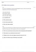 MDC 2 Exam 1 NCLEX Style Practice Questions (Modules 1-4 Cancers, End of Life Care, F/E) Solved 100% Answers.