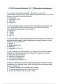 ATI RN Proctored Nutrition 2019 70 Questions and Answers