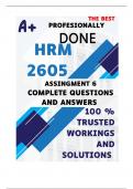 HRM2605 Assignment 6 (COMPLETE ANSWERS) Semester 2 2024 - DUE 25 October 2024