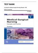 TEST BANK FOR Medical-Surgical Nursing: Concepts & Practice 5th Edition by Holly K. Stromberg , ISBN: 9780323810210 All Chapters 1-49 Verified || Complete Guide A+